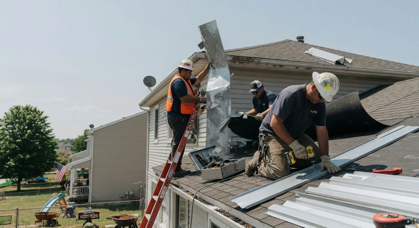 Storm Damage Metal Roof Repair in Kensington, NH